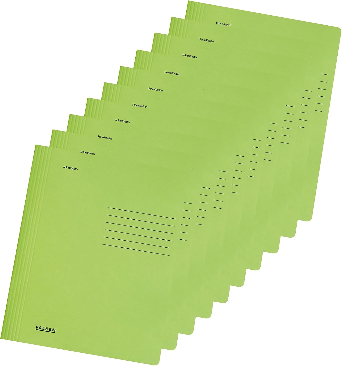 Detalle de Cartelle originali Falken, 10 pezzi – DIN A4, verde chiaro e blu, riciclate e pronte all’uso