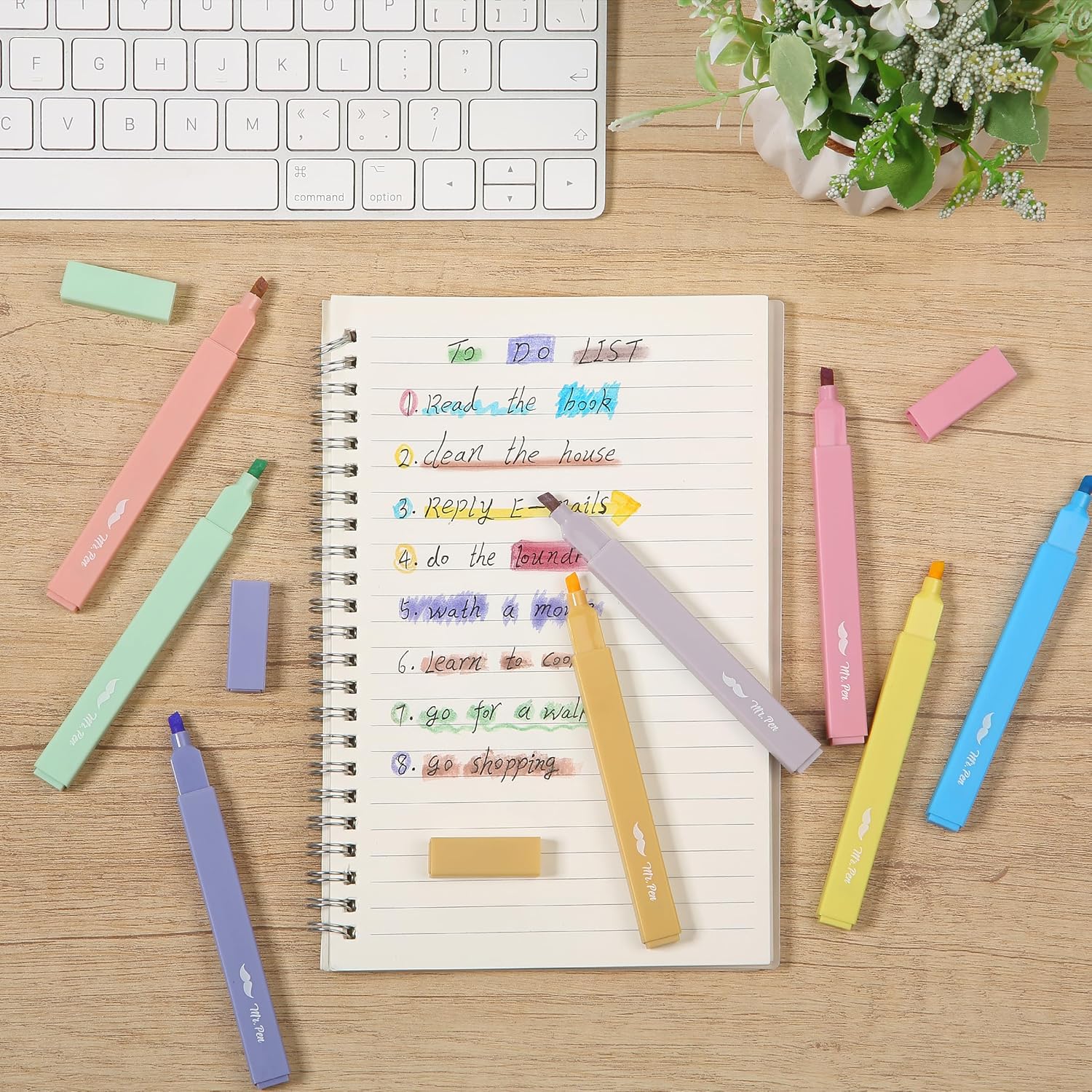 Detalle 2 de Mr. Pen Highlighters 8 Pack