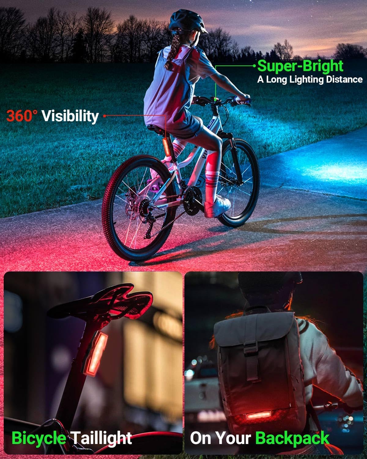 Detalle de Victoper Bike Light Set with 6+4 Modes