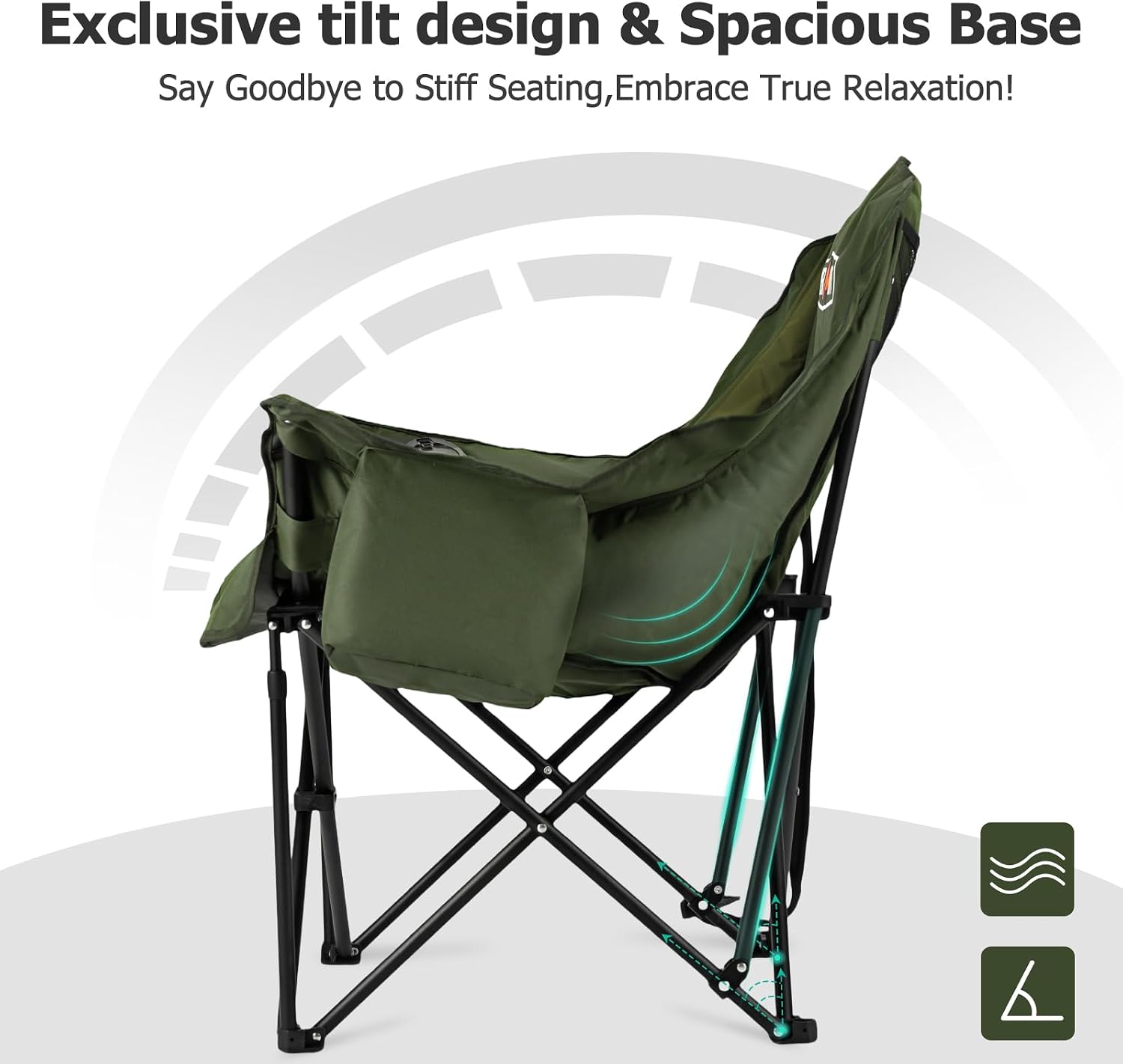 Thumbnail 4 de Overmont Camping Chairs, 2-Pack