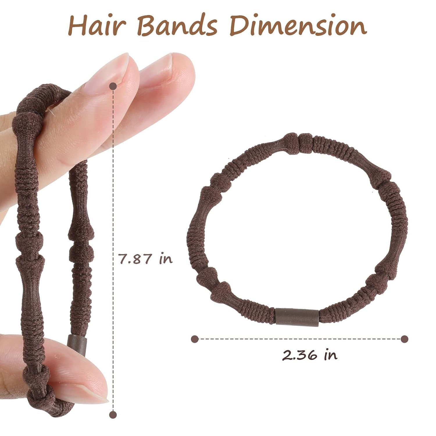 Detalle 2 de OHCISP Cute Hair Ties, 20-Piece Boho Bracelet-Style Hair Accessories