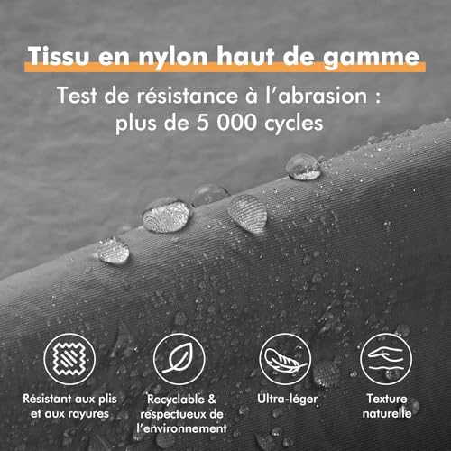 Detalle de Samfolk Organisateurs de valise à compression en nylon, lot de 5, gris