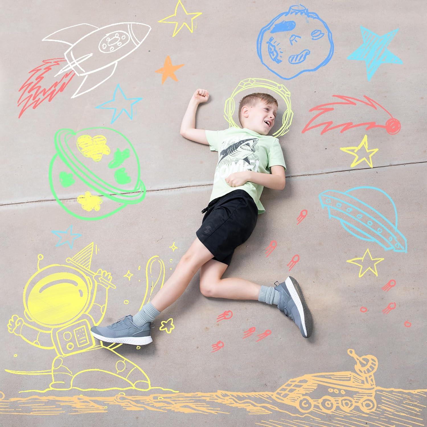 Thumbnail 6 de JOYIN 180-Piece Washable Sidewalk Chalk Set (20 Colors) — Jumbo, Non-Toxic Outdoor Art