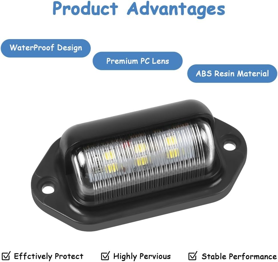 Detalle 2 de URAQT 2PCS LED Luce targa 6500K