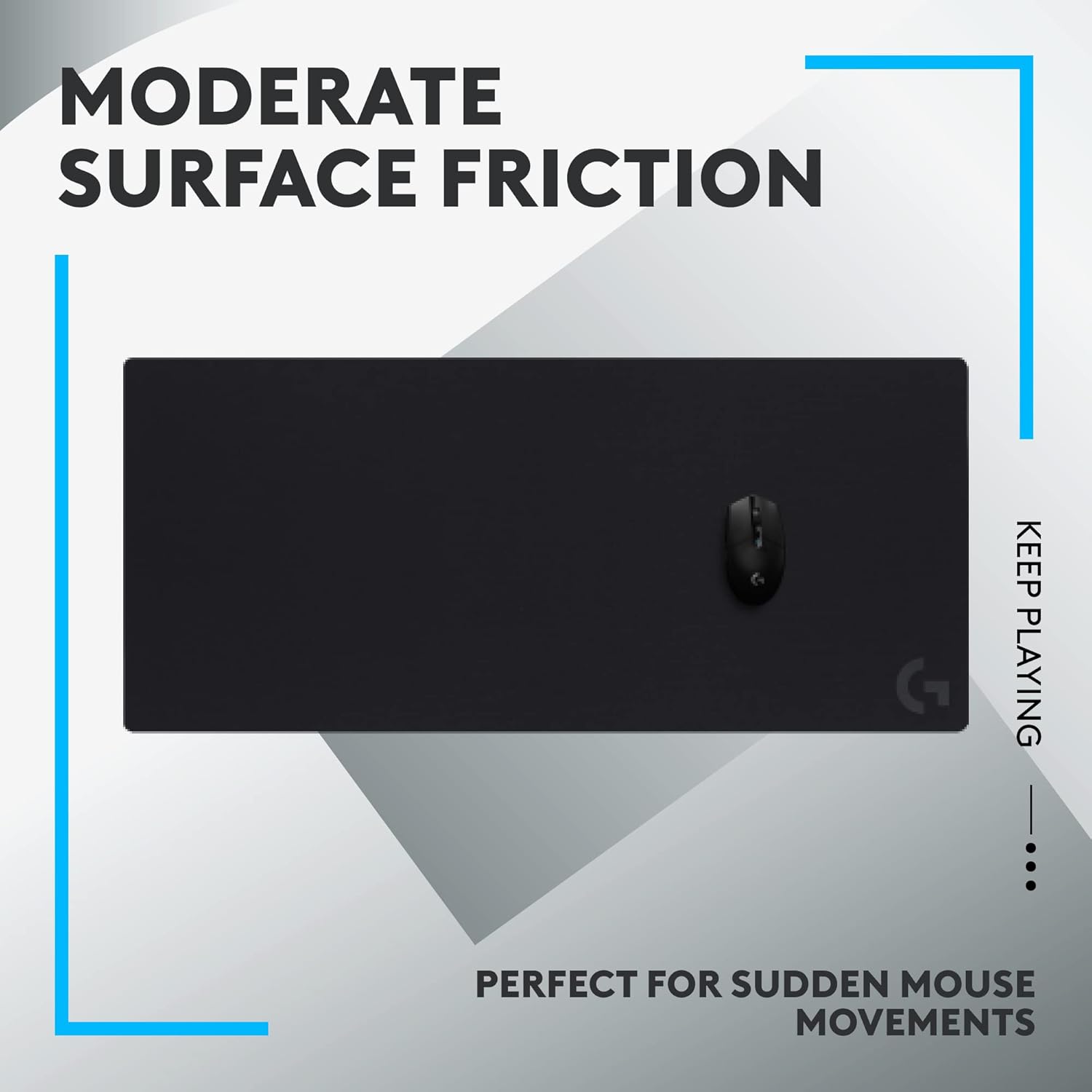 Detalle de Logitech G G840 Extra Large Gaming Mouse Pad (900 x 400 x 3 mm) for Mac and PC