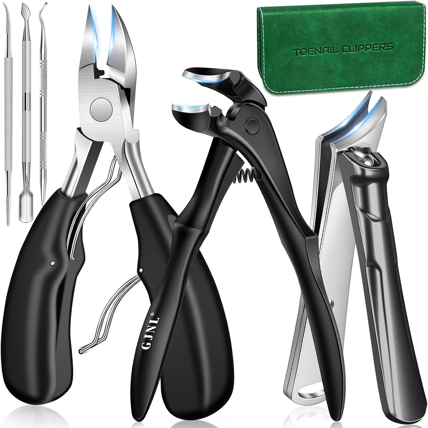 Detalle de Nagelknipser für dicke Nägel – Nagelzangen-Set (6-teilig) mit langer Hand, 45°-schräger Klinge & breiter Öffnung