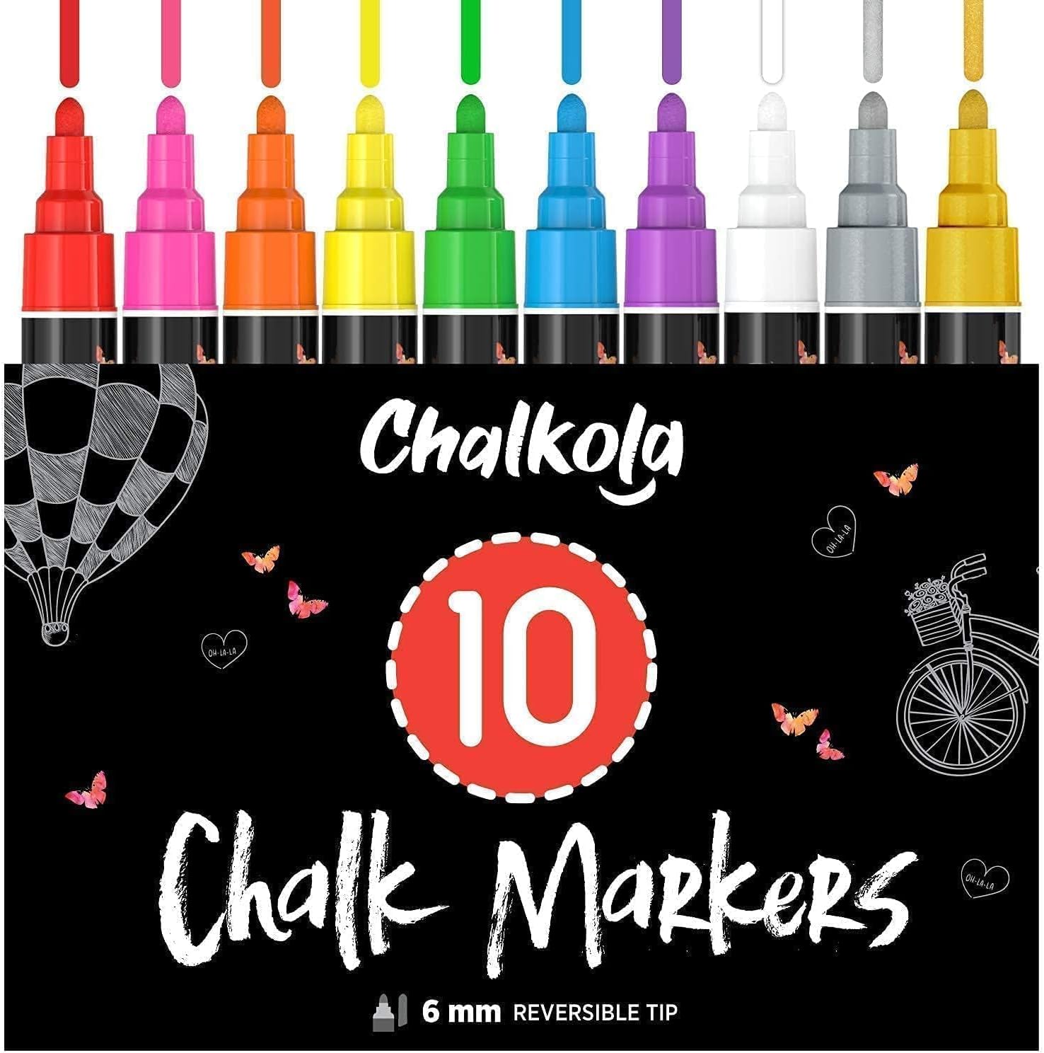 Detalle de Chalkola Set 10 Feutres Craie Liquide Effaçable