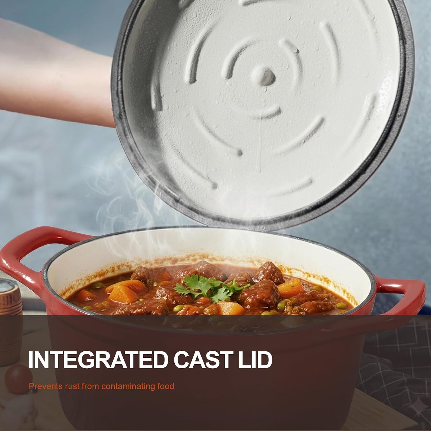 Thumbnail 1 de Overmont 5.5QT Enameled Cast Iron Dutch Oven 🍲