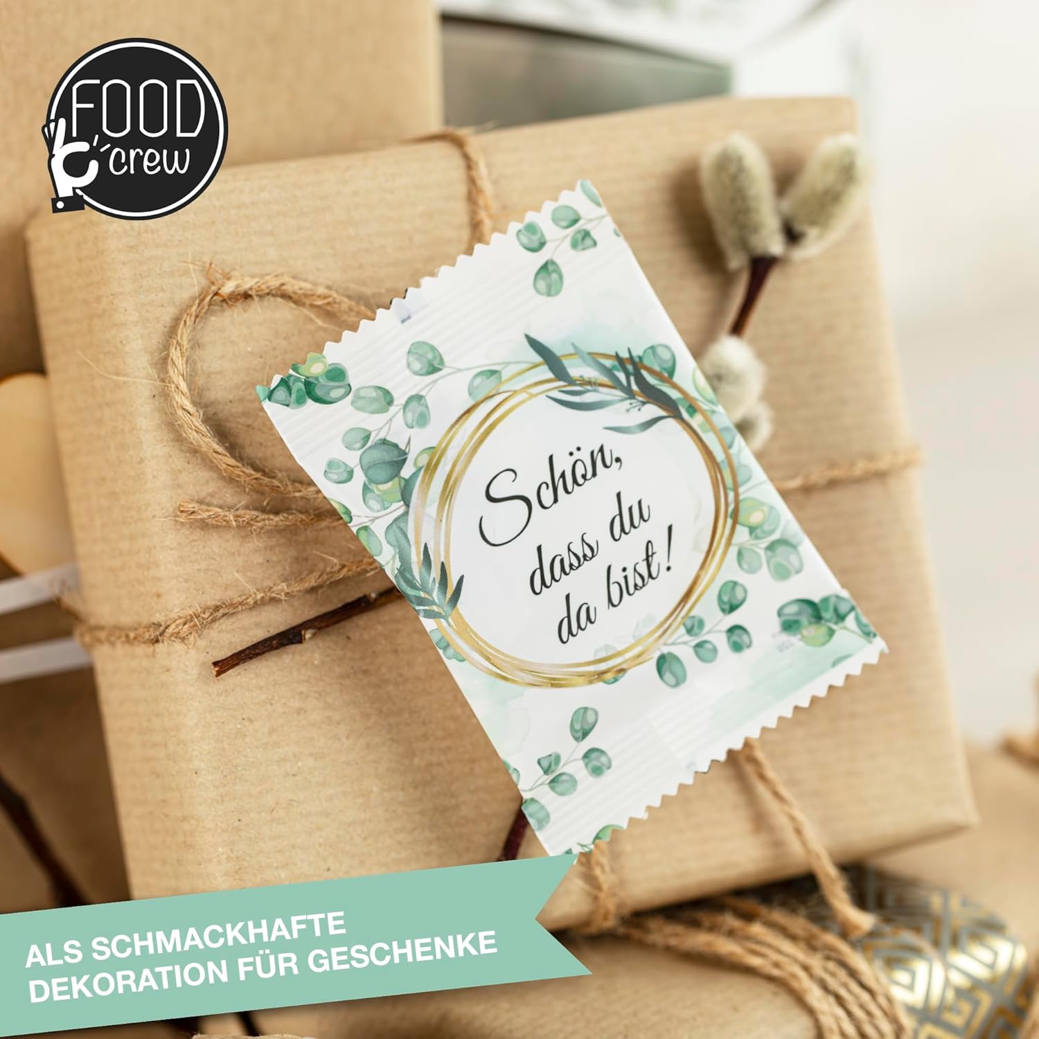 Thumbnail 5 de FOOD crew Fruchtgummi Herzen „Schön, dass du da bist“ als Hochzeits-Gastgeschenk (25 x 10 g)