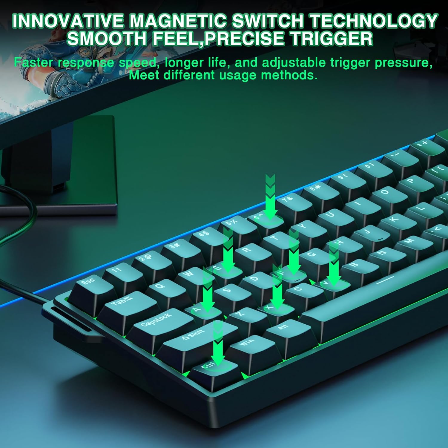 Detalle 2 de Aula WIN60 HE mechanical keyboard 8000Hz