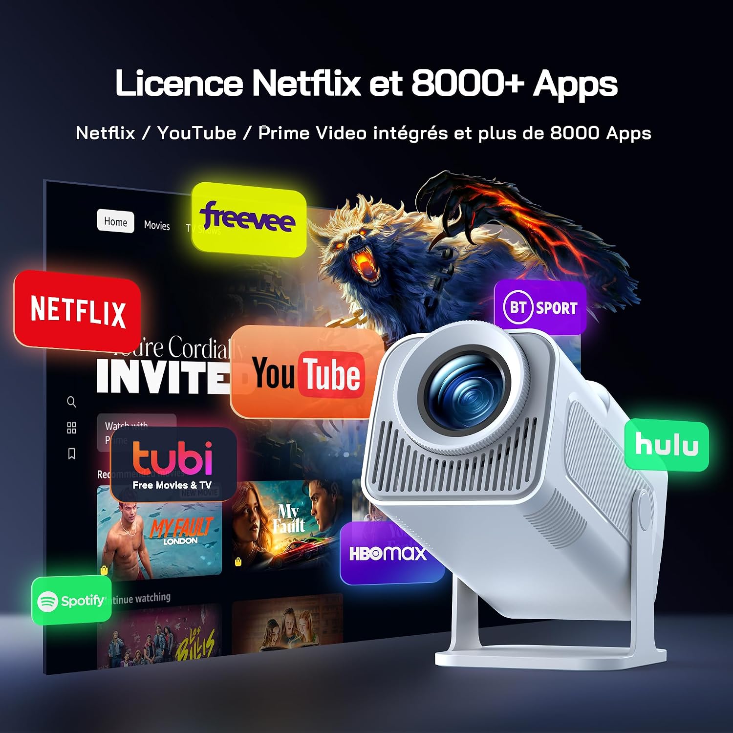 Detalle 2 de WOLFANG 4K Videoprojecteur 26000 lm đź“˝