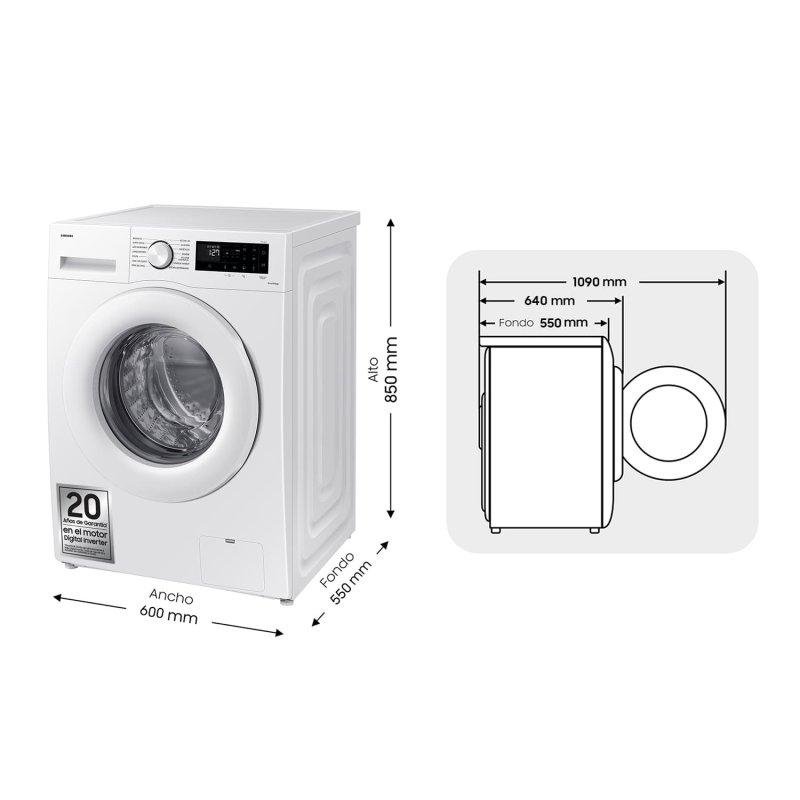 Thumbnail 3 de Samsung WW11DG5B25TEEC lavadora de carga frontal 11 kg, 1400 rpm y WiFi con IA