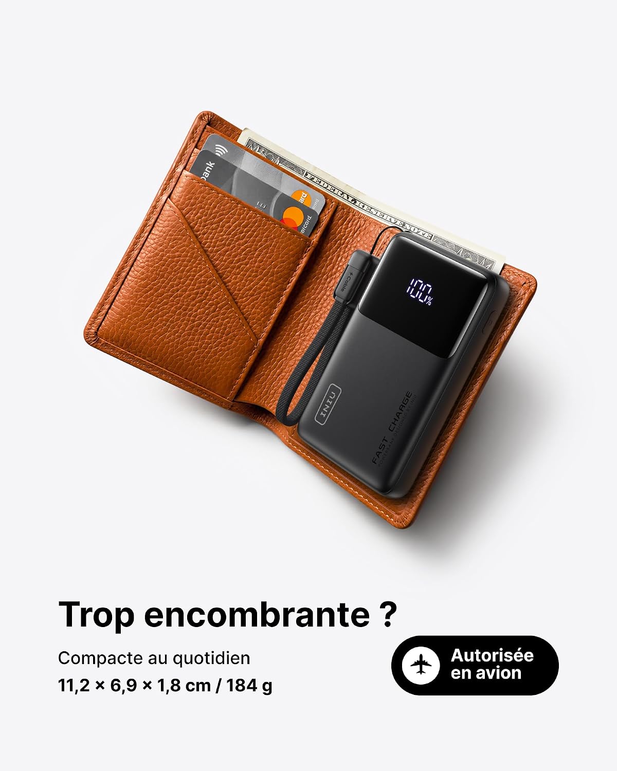 Thumbnail 2 de INIU 10000mAh Batterie Externe 45W – Puissance portable et pratique pour le quotidien
