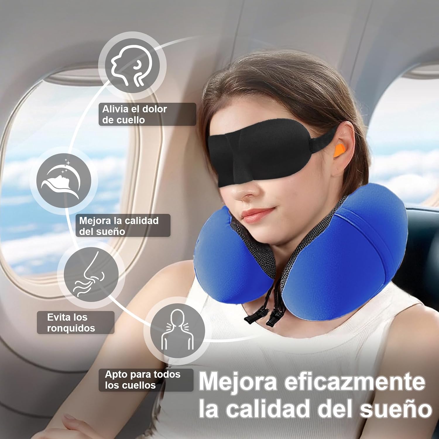 Thumbnail 4 de ARTREE Almohada de viaje cuello ajustable