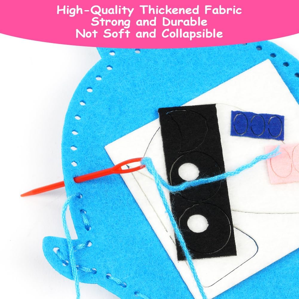 Detalle 2 de Vicloon Kit da Cucito in Feltro 12 Pcs per Bambini – Set Creativo per Principianti (Polari)