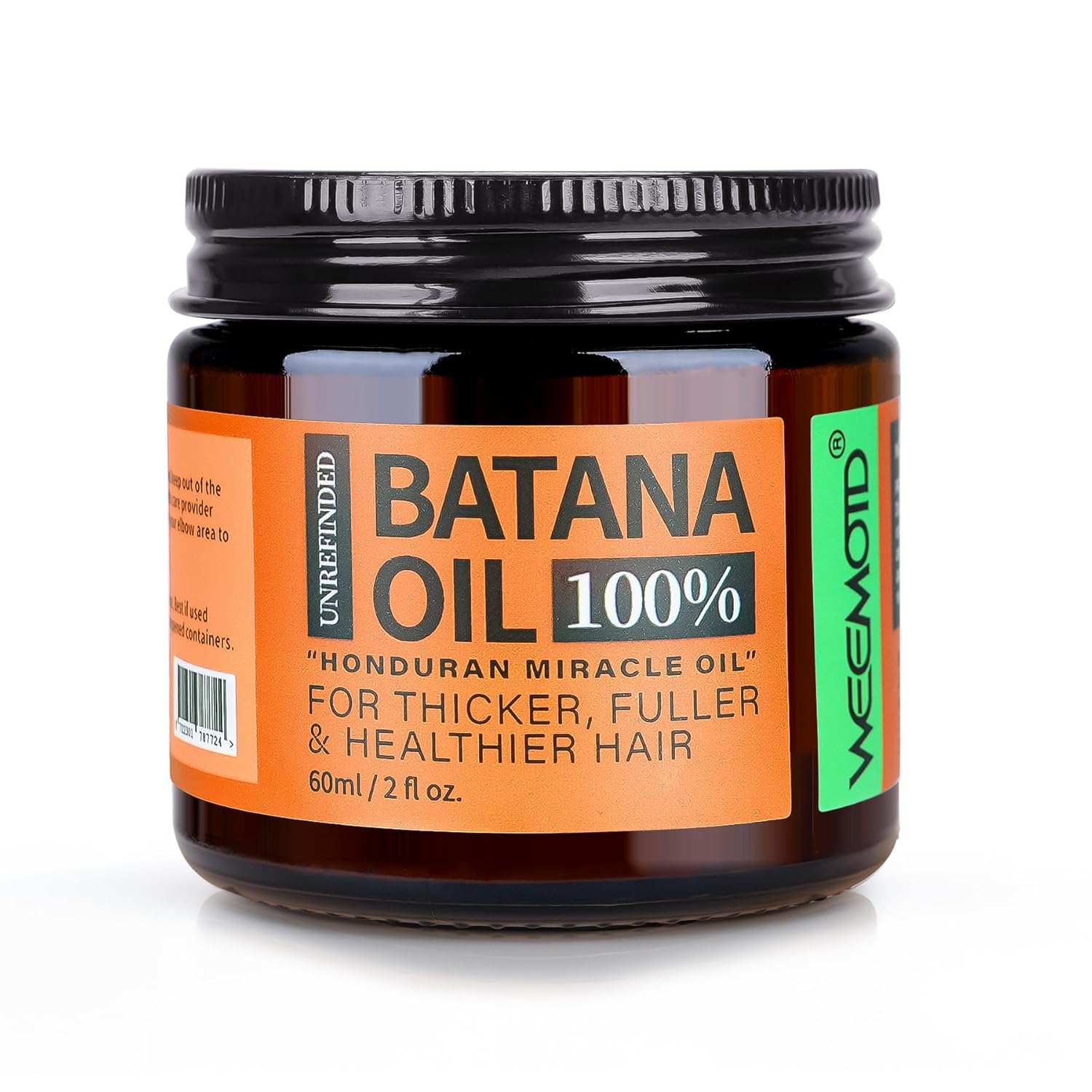 Detalle de WEEMOTD 100% Raw Batana Oil for Hair, 2 Fl Oz, Bright Coffee