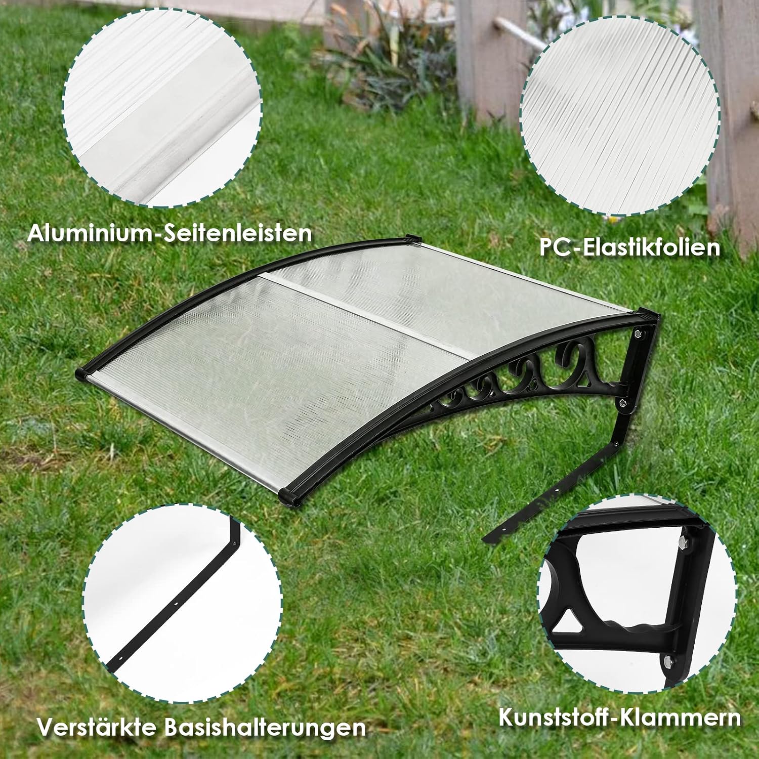 Detalle 1 de Vigevee garagedak voor robotmaaier, transparant, 106 x 87 x 50 cm, UV-bestendig
