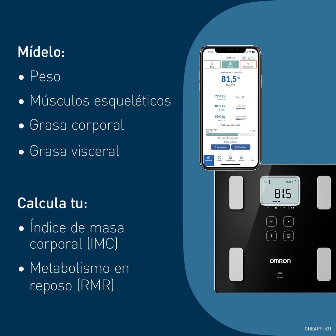 Detalle 2 de OMRON VIVA báscula inteligente 1 unidad