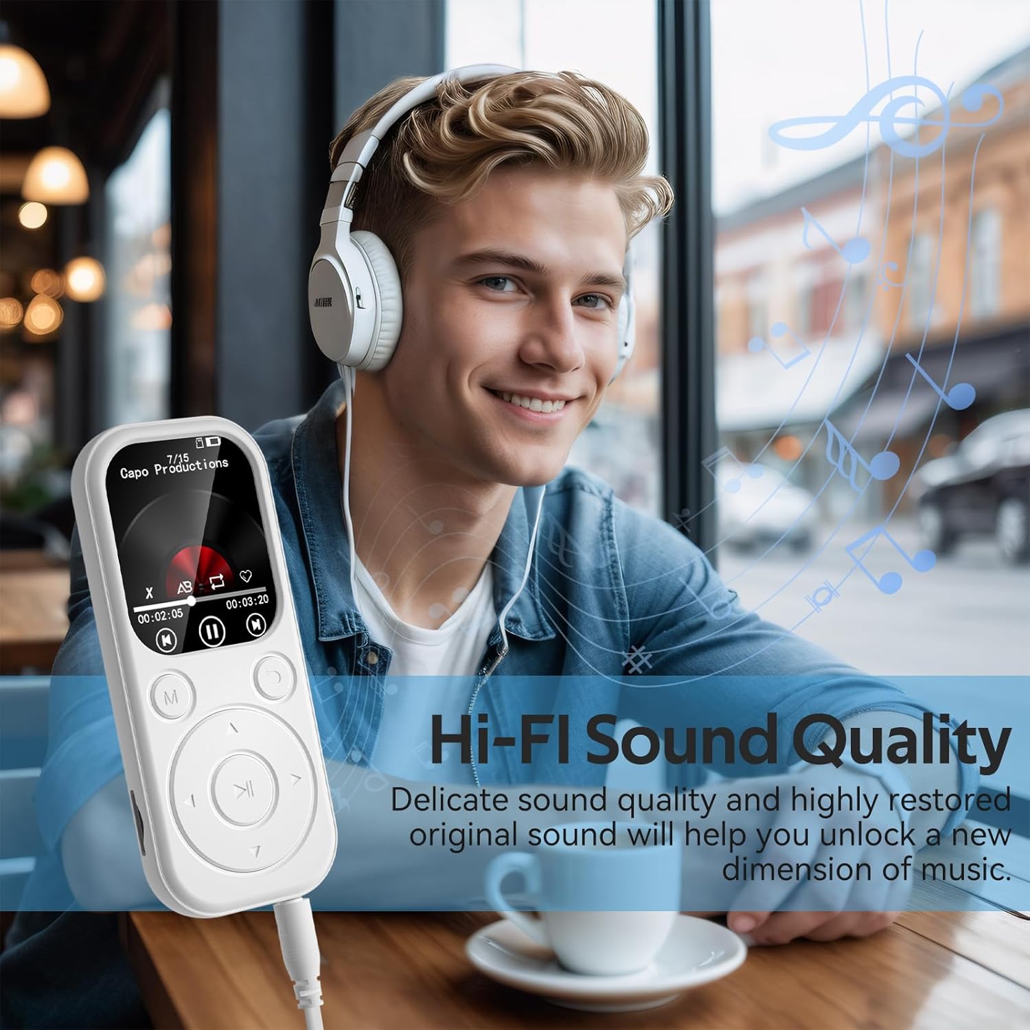 Thumbnail 3 de Olycism 64GB MP3 Player with Bluetooth – 2.01" Display, HiFi Sound, FM Radio, and More