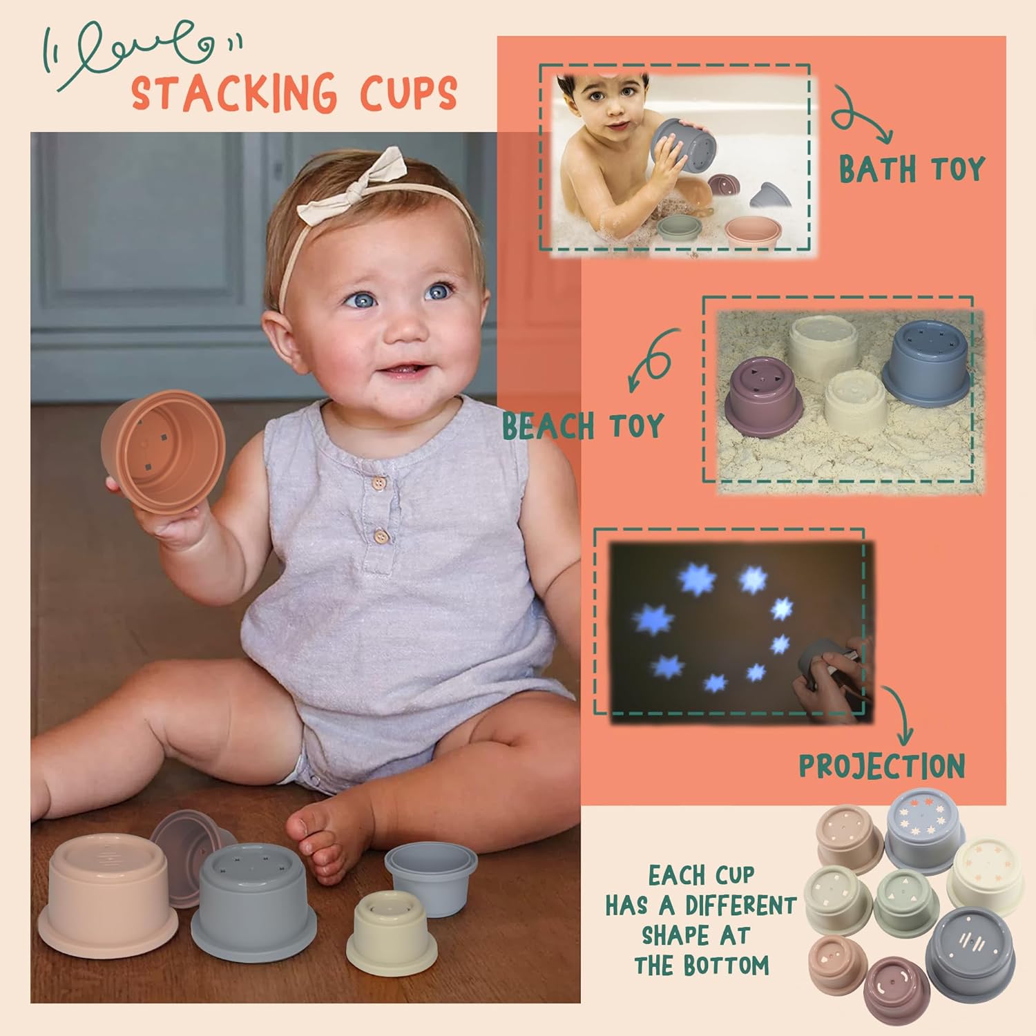 Thumbnail 2 de MutoToy 6 in 1 Montessori Baby Toys