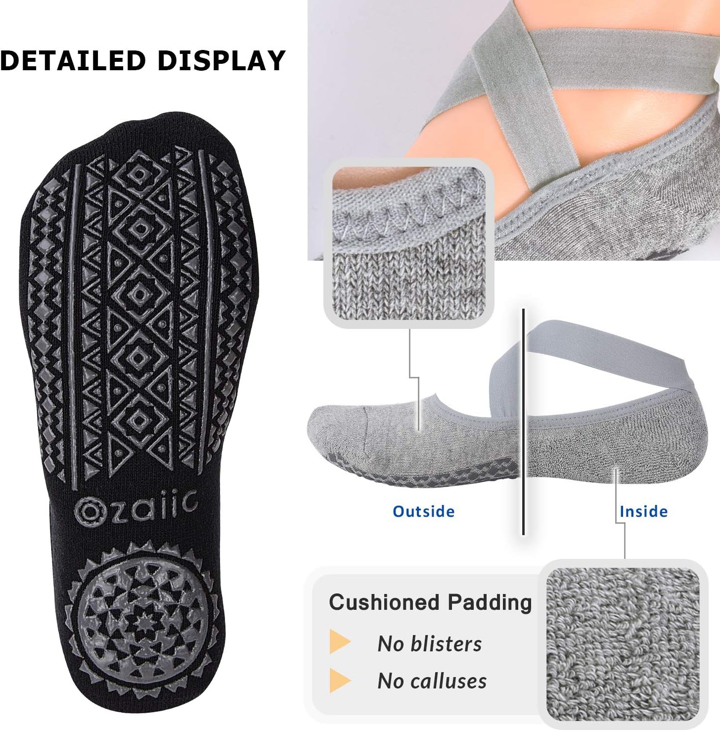 Thumbnail 5 de Ozaiic Pilates Socks Non Slip Grip