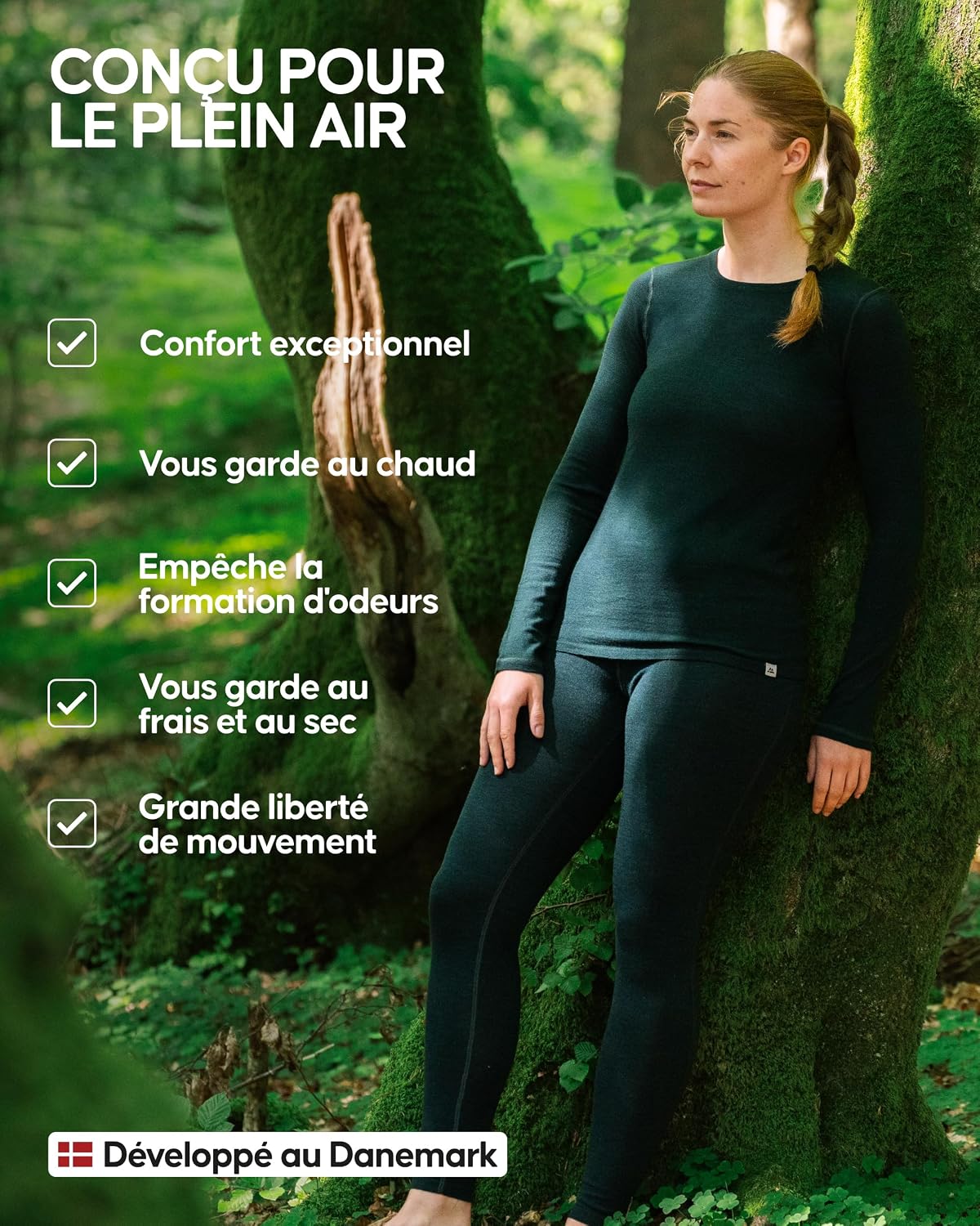 Detalle de DANISH ENDURANCE sous-vêtements thermiques 180 g/m² 🩲