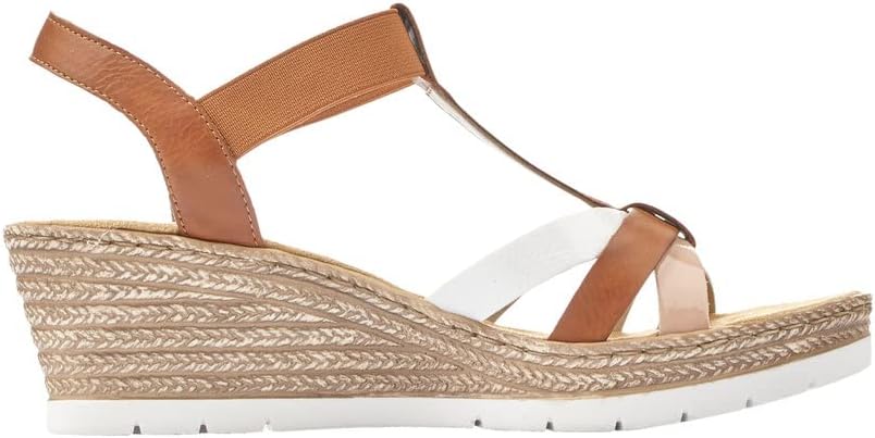 Detalle de Rieker Damen 61995 Sandalen – komfortable Ankleide für Alltag und Freizeit