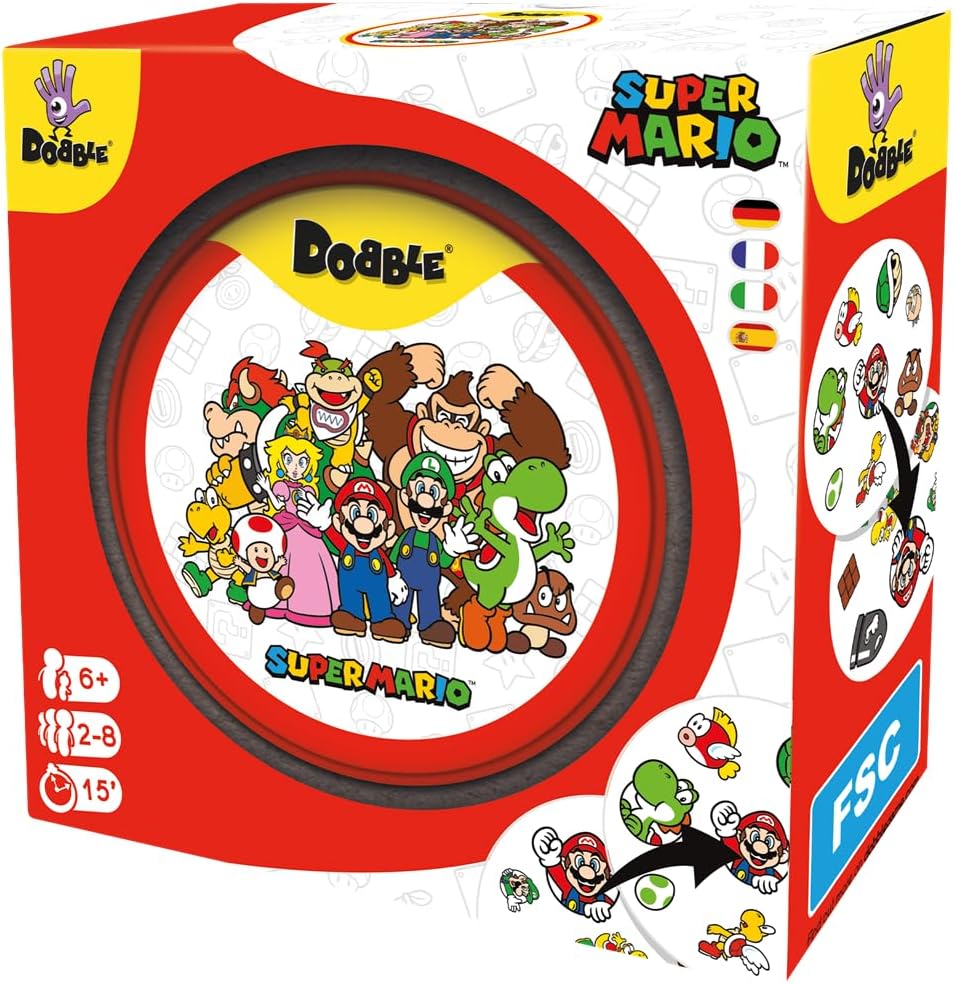 Detalle de Zygomatic Dobble Super Mario 2–8 Spieler 🎲
