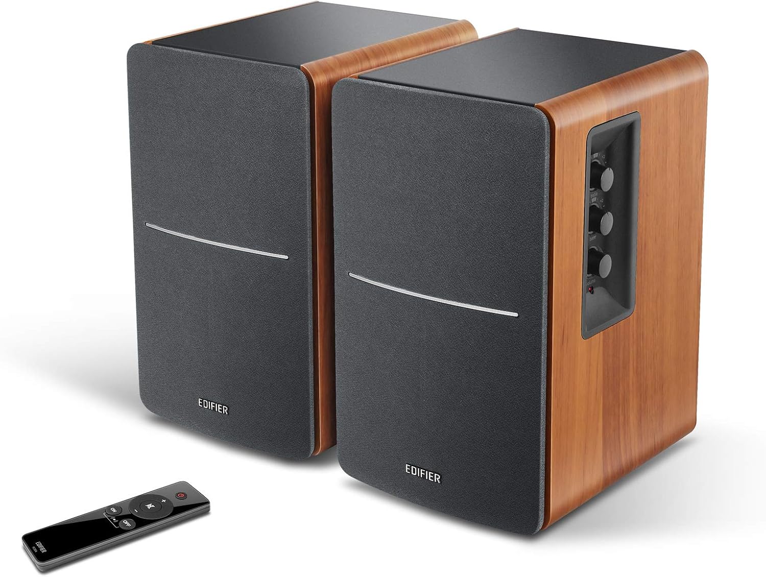 Detalle de Edifier R1280TS Powered Bookshelf Speakers, 42W RMS, Subwoofer Output