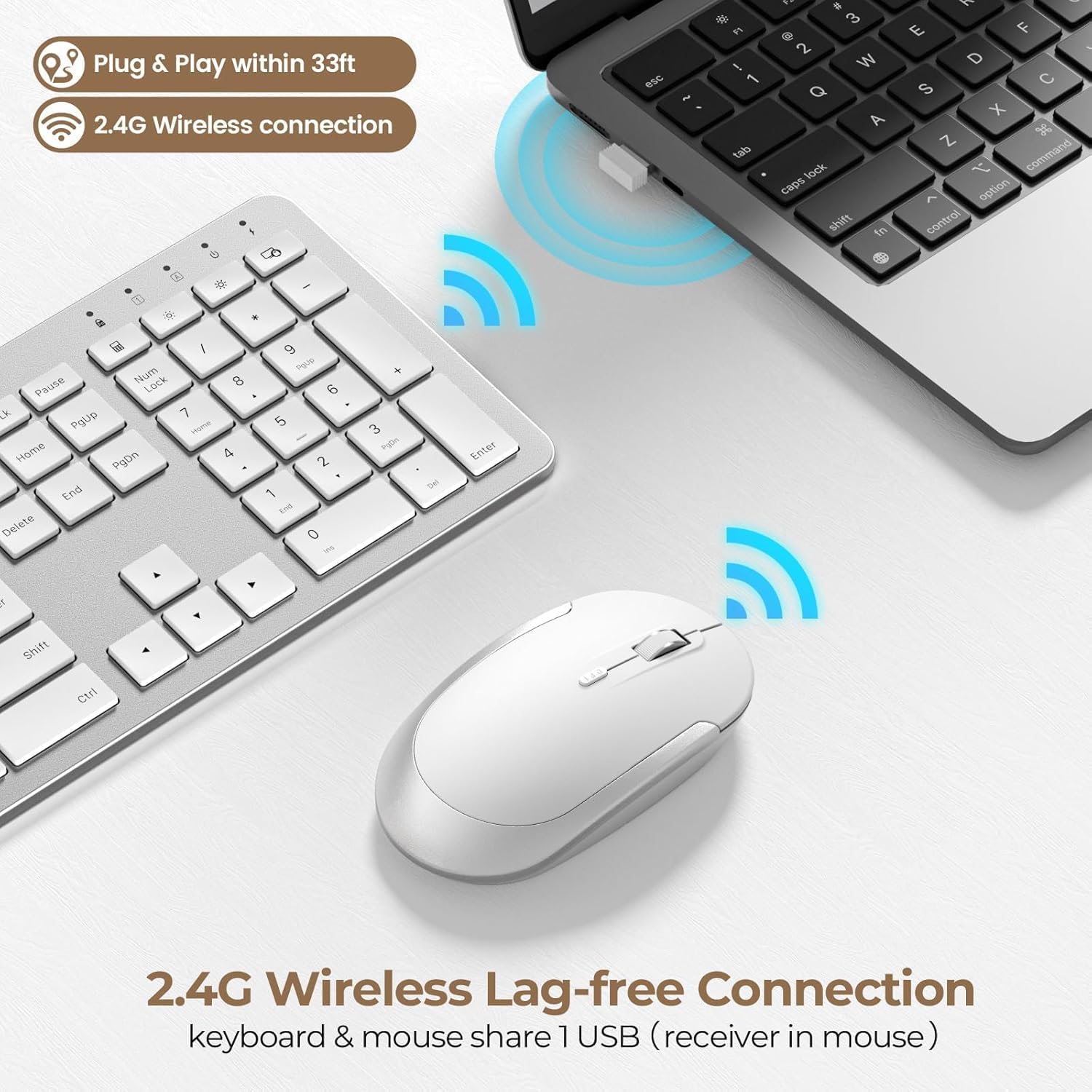 Thumbnail 2 de Seenda SK38-3 wireless keyboard set