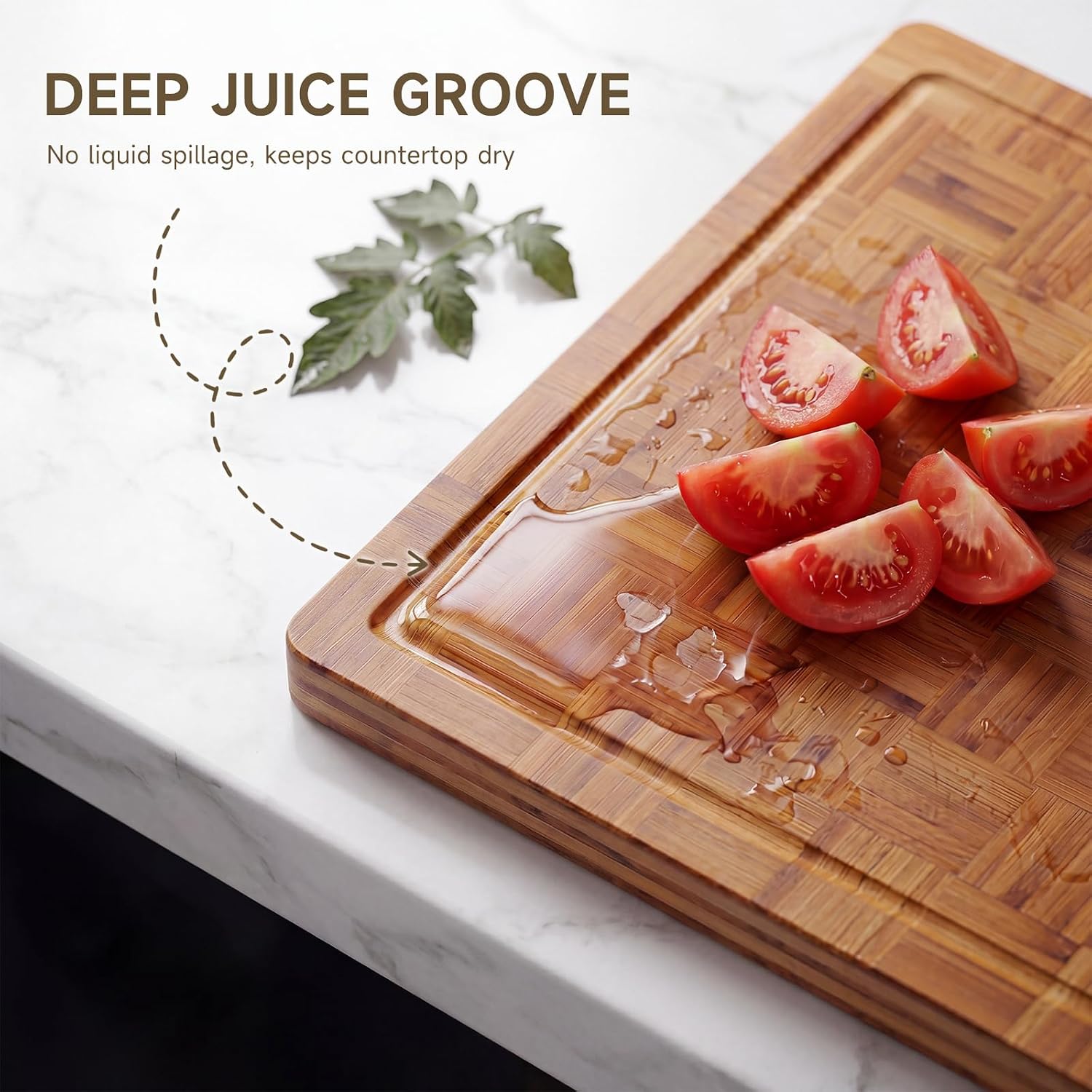 Detalle de Bamboo Cutting Board Set, 3-Piece
