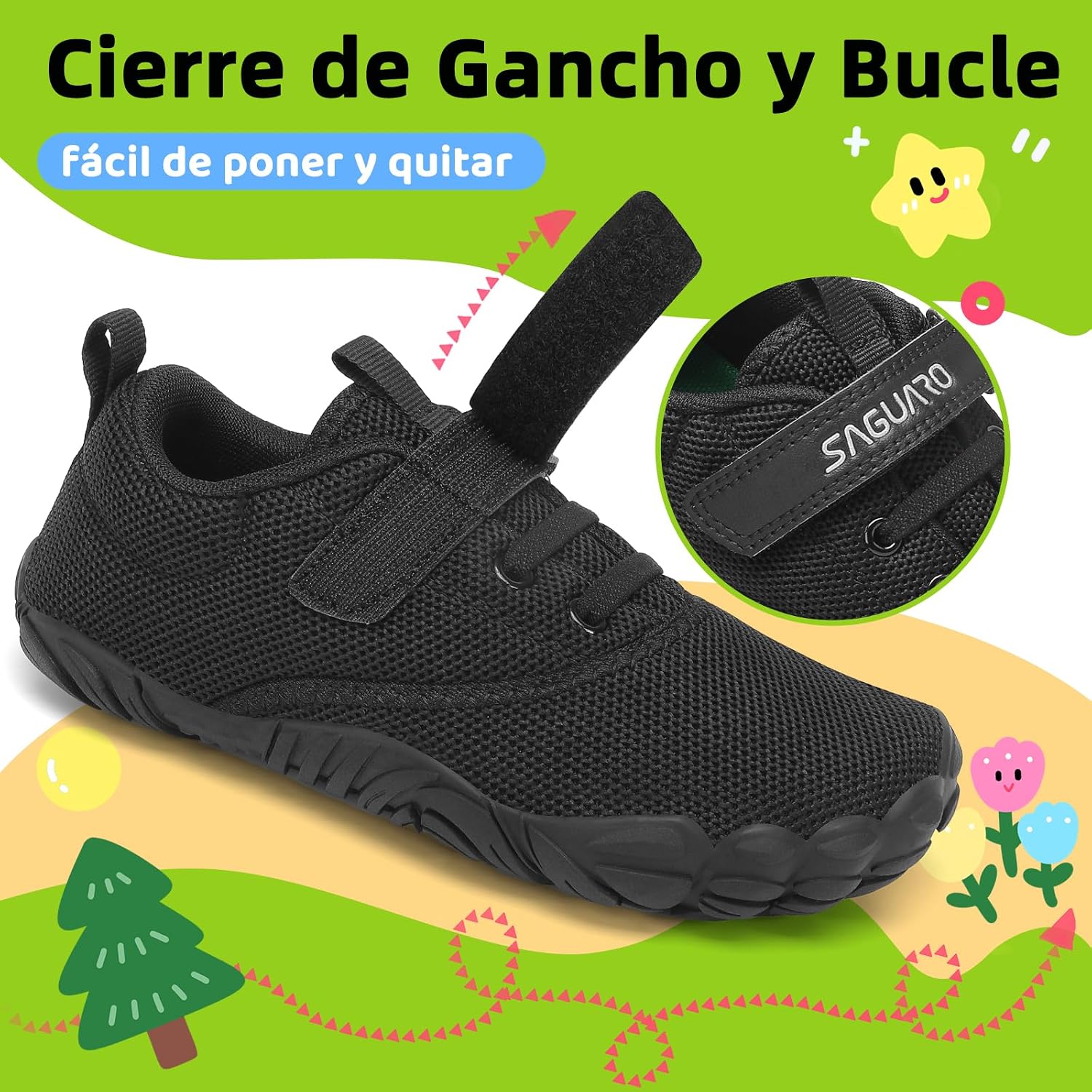 Detalle 2 de SAGUARO Zapatillas Barefoot Niños talla 24-36