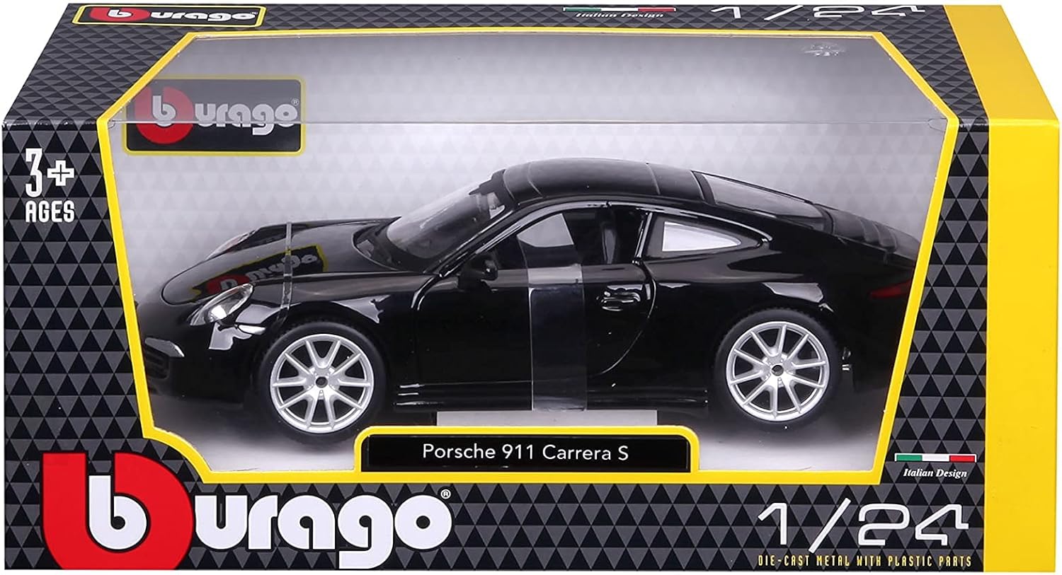Thumbnail 6 de Bburago 1/24 Porsche 911 Carrera S nero serie “1/24” (modello Nera)