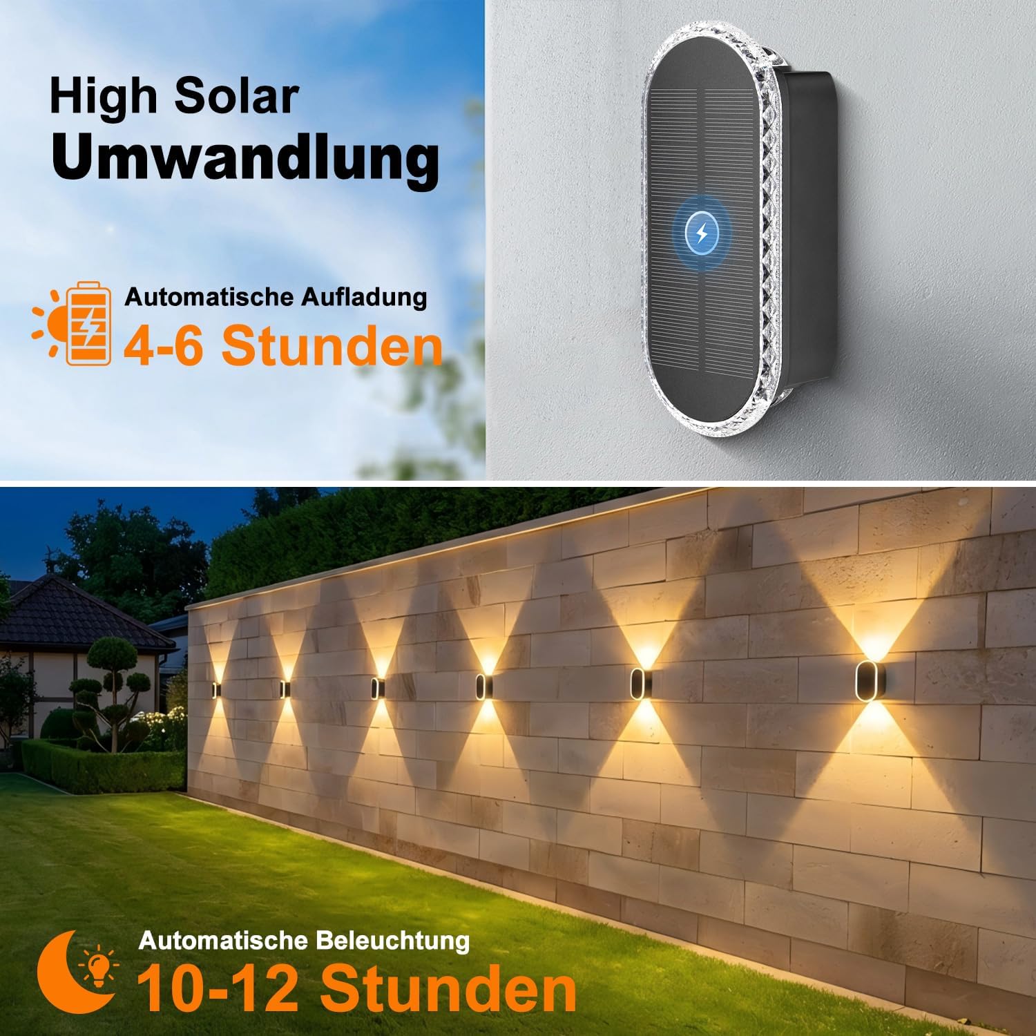 Detalle 2 de ELLASAY Solarlampen Außen 4er Set