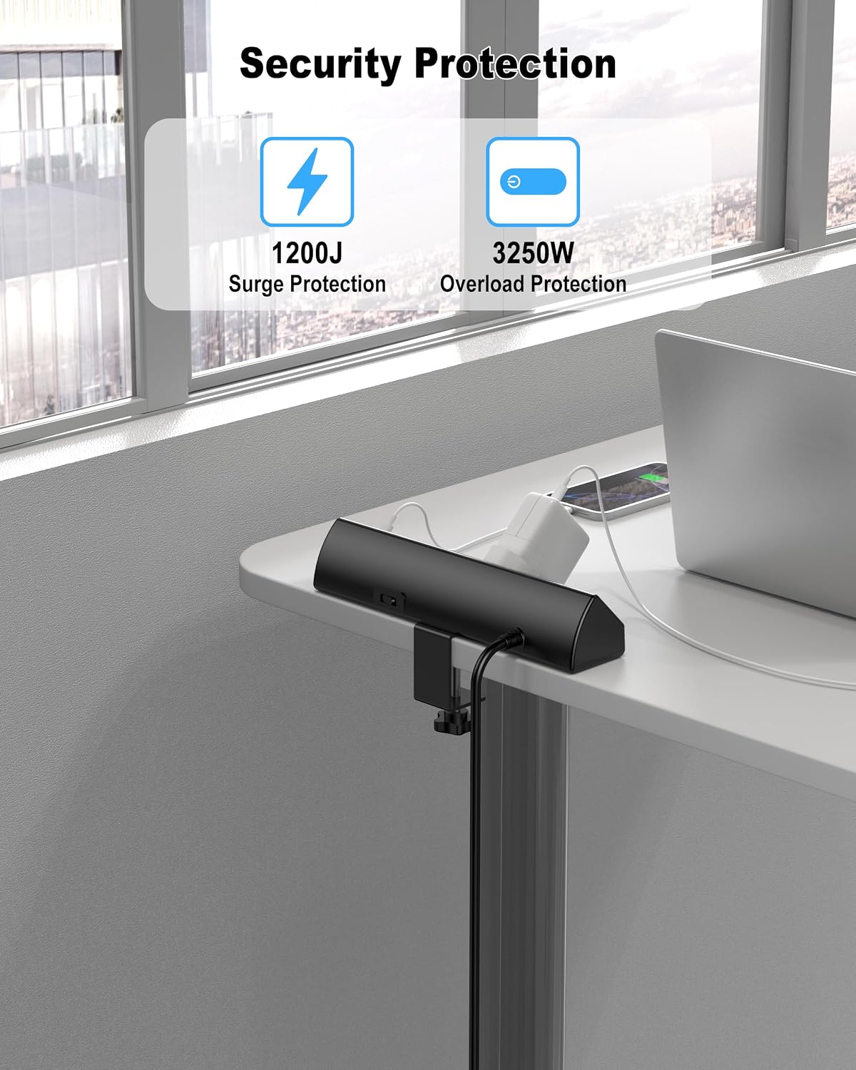 Thumbnail 3 de Desk Clamp Power Socket USB-C Slots: 40W Fast Charging Station for 10 Devices