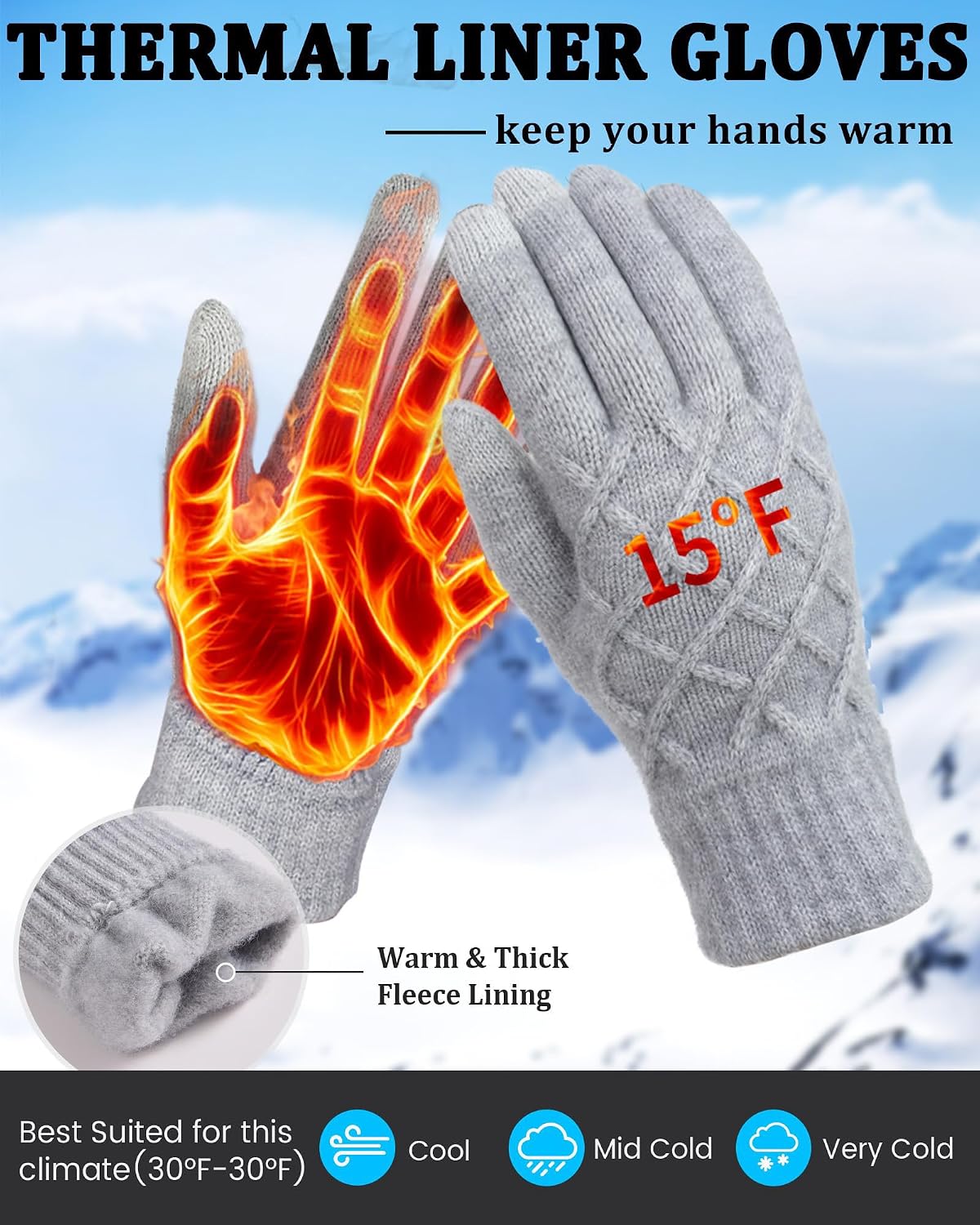 Thumbnail 2 de REACH STAR 2 Pairs Touchscreen Gloves