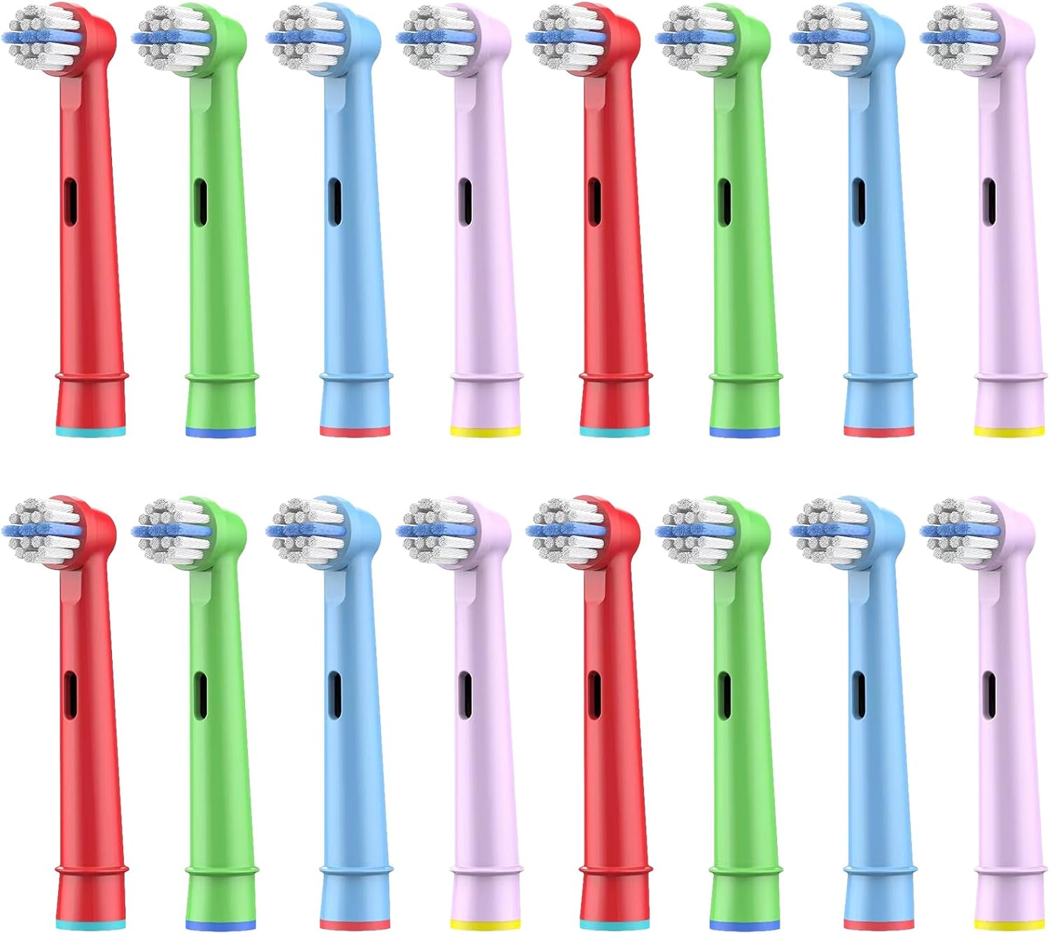 Detalle de 16 Stück Aufsteckbürsten für Kinder – ultraweiche Borsten, kompatibel mit Braun/Oral-B Kinder-Zahnbürsten