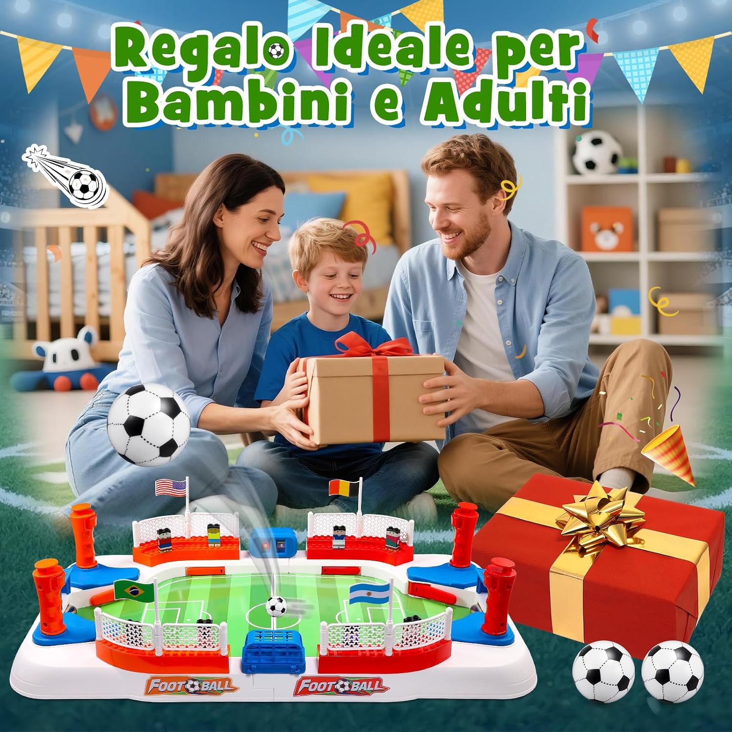 Thumbnail 6 de Dromlag Regalo Bambino Calcio Balilla 3-9 Anni