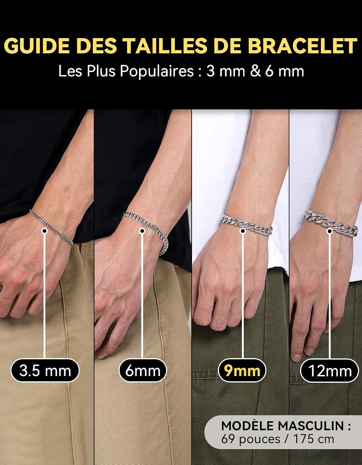 Thumbnail 6 de ChainsHouse Bracelet chaîne cubaine 6 mm