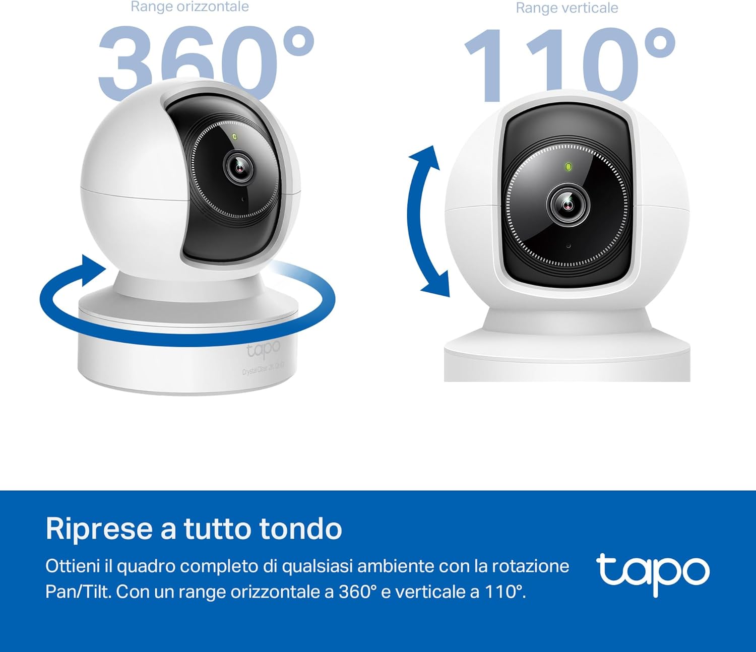 Thumbnail 3 de Tapo C222: Telecamera WiFi 2K 4MP QHD con visione 360°, audio bidirezionale e AI per sorveglianza domestica