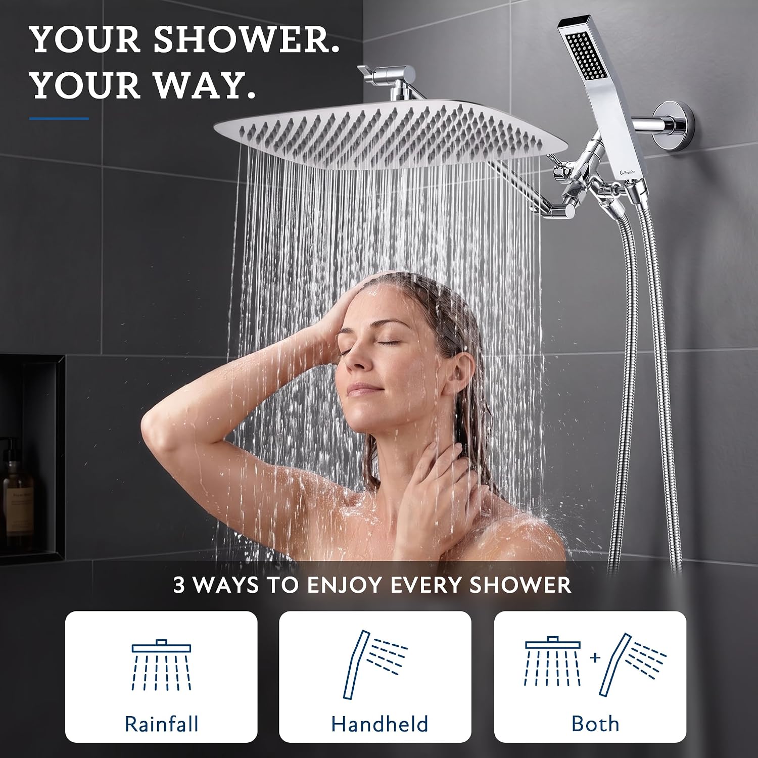 Thumbnail 5 de G-Promise 16 Inch Dual Square Shower Head