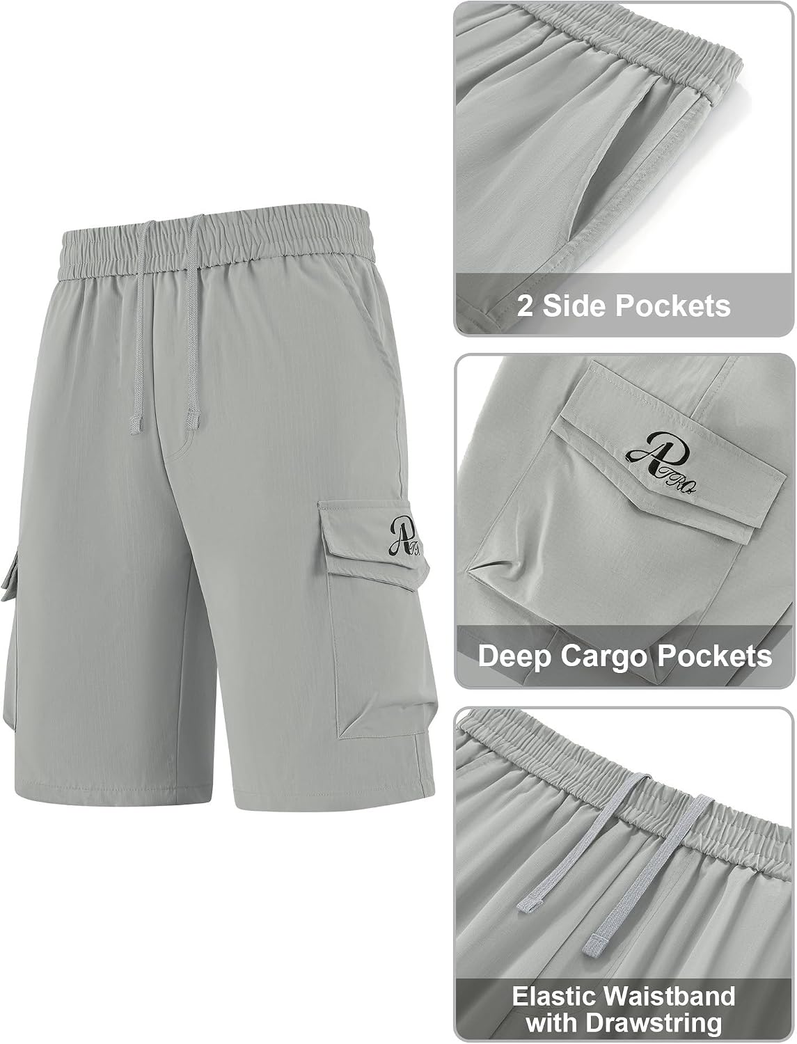 Detalle 2 de APTRO Men's Cargo Shorts 9-inch