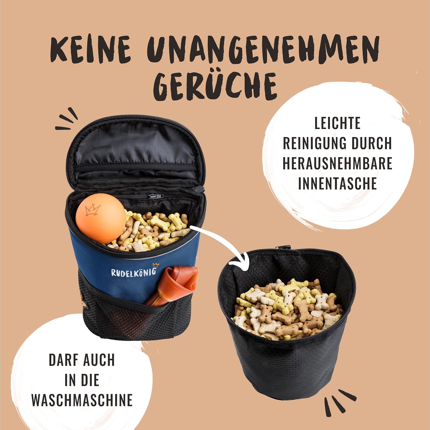 Thumbnail 4 de Rudelkönig Leckerlitasche für Hunde Gassi Tasche