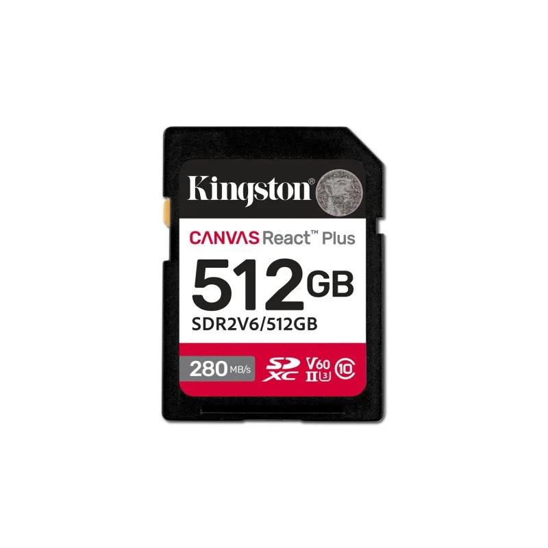 Kingston Canvas React Plus 512GB SDXC UHS-II V60: alto rendimiento para creadores exigentes