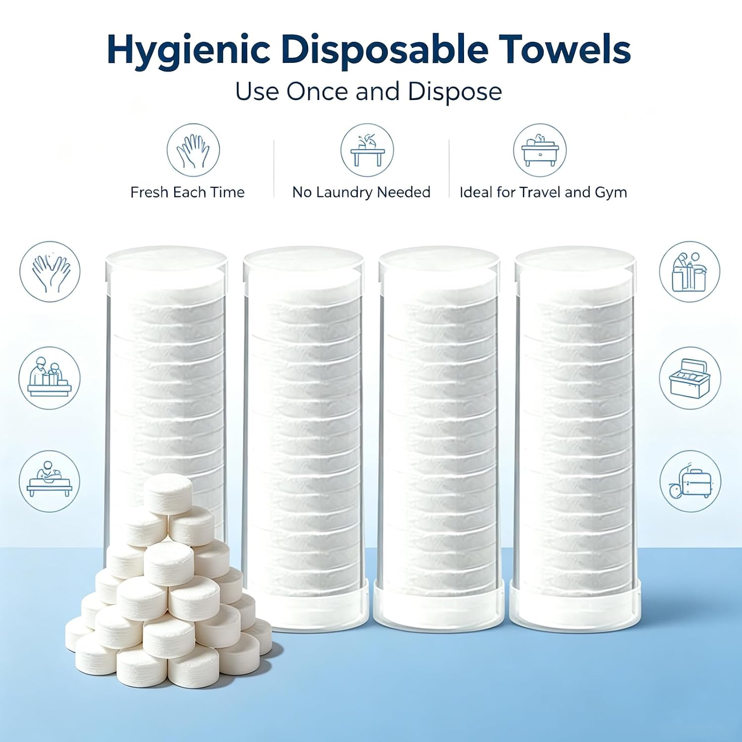 Detalle 2 de Disposable Face Towels, 80 Count