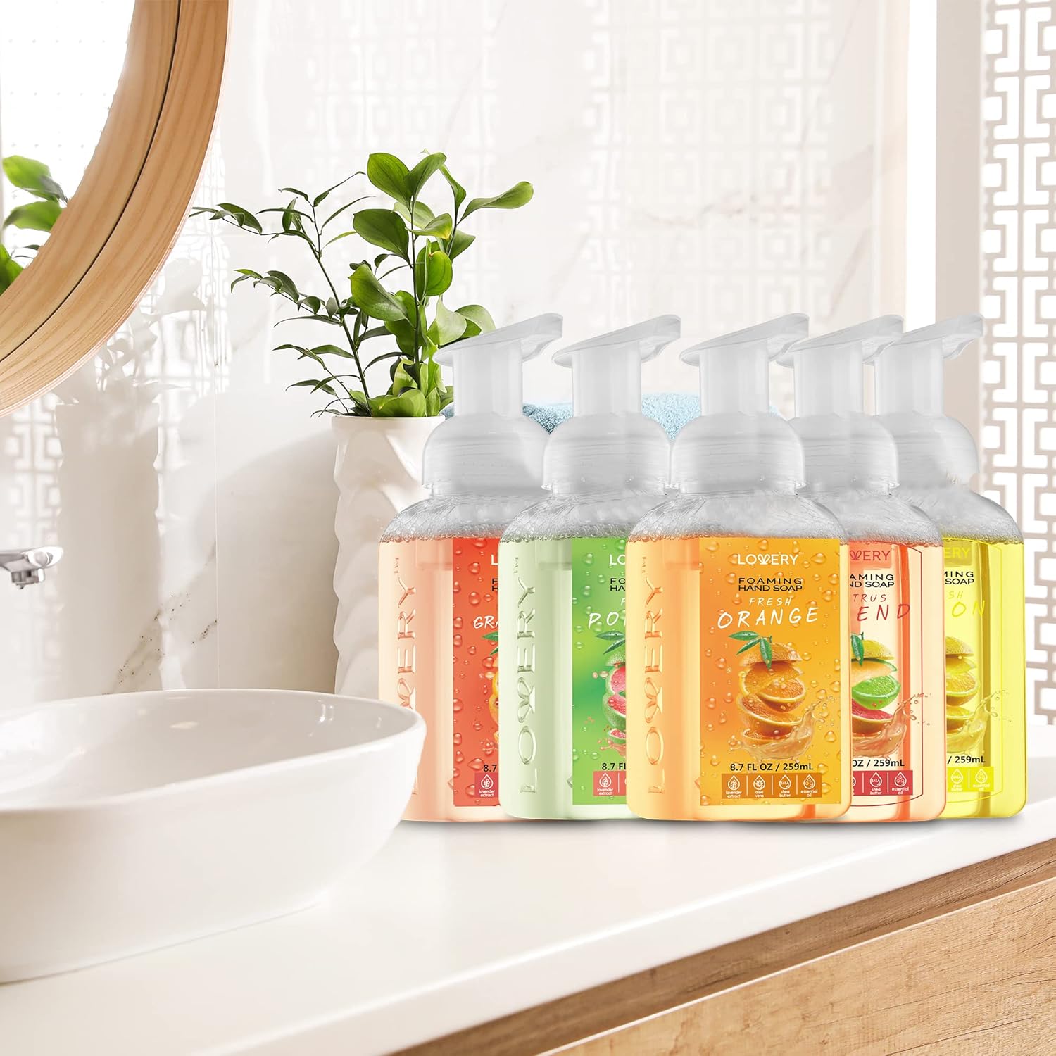Detalle 2 de Lovery Foaming Hand Soap Pump (5-Pack) with Aloe Vera & Essential Oils