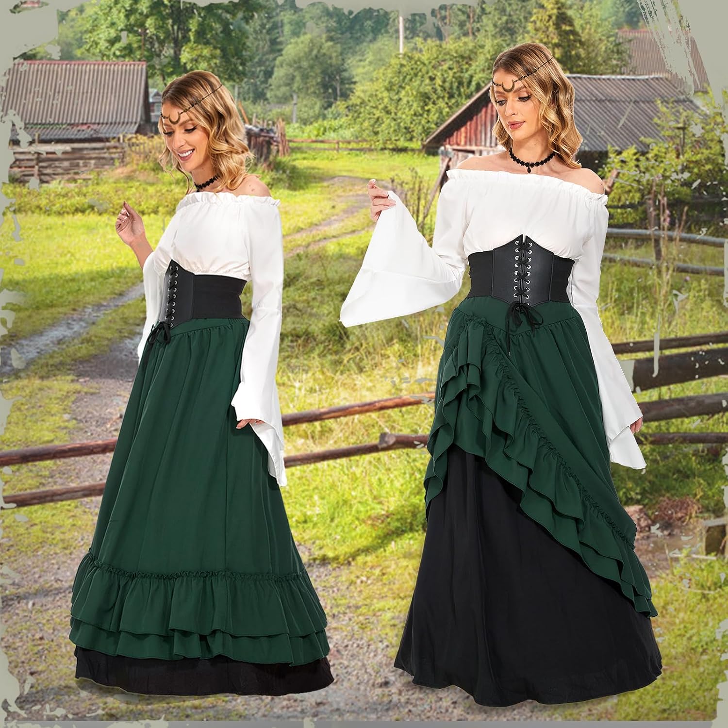 Thumbnail 5 de JONRRYIN Mittelalter Kleid XXL