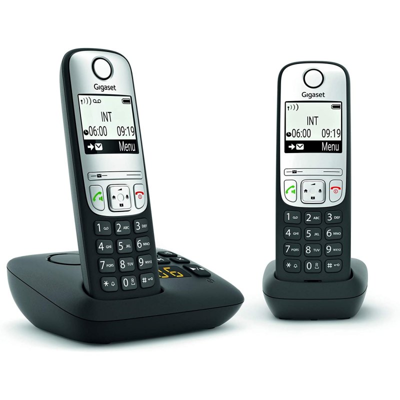 Detalle de Gigaset A690 Duo: teléfonos inalámbricos DECT en negro para casa