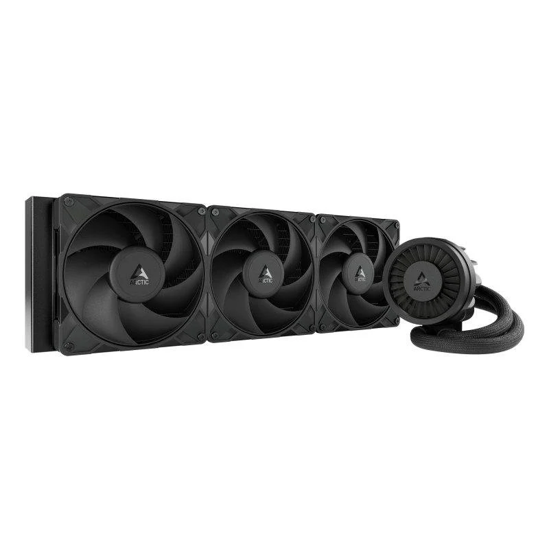 Detalle de Arctic Liquid Freezer III Pro 420mm: refrigeración líquida AIO con 3 ventiladores y VRM integrado