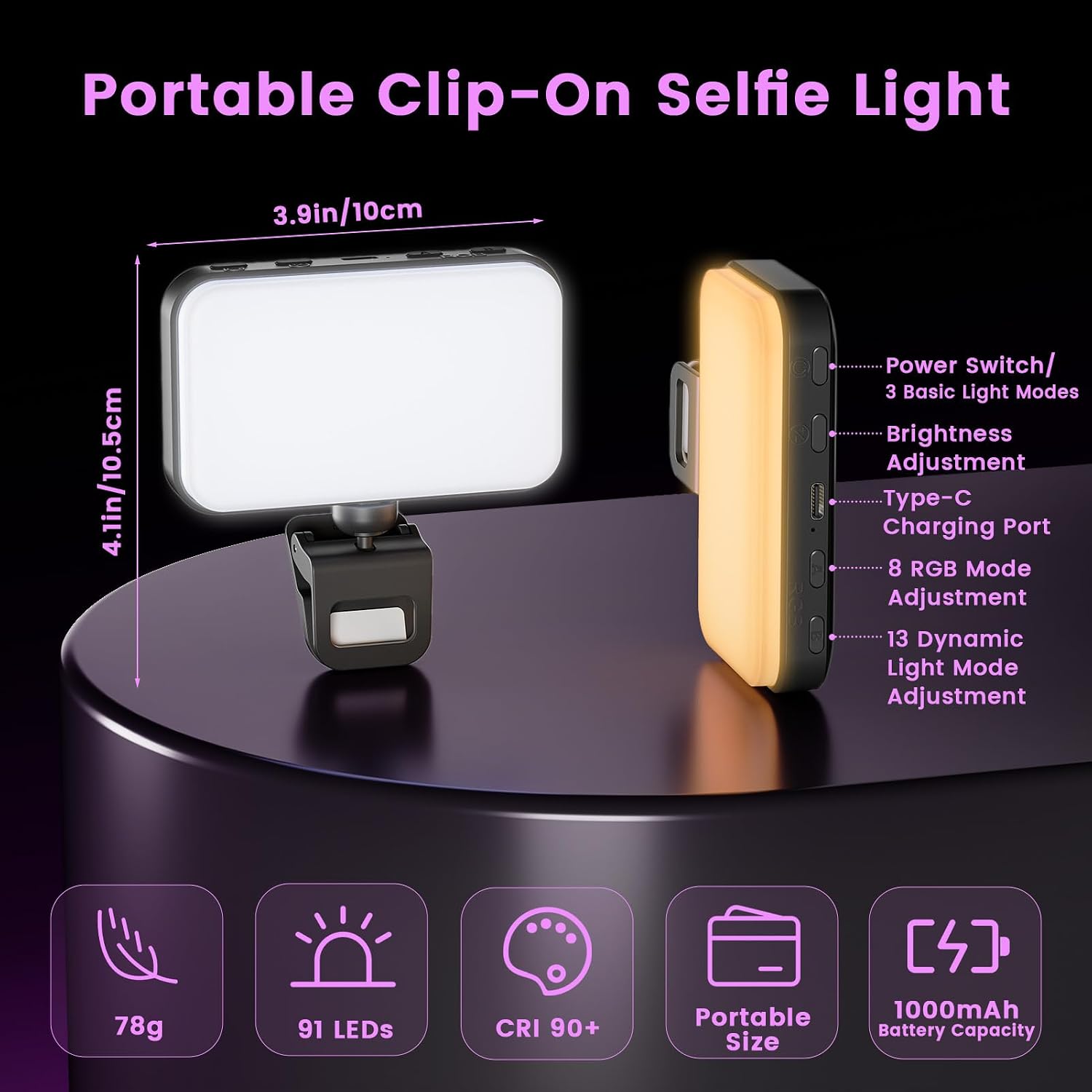 Thumbnail 2 de AIXPI 91 LED RGB Selfie Light 1000mAh